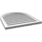 Ekena Millwork Round Top Surface Mount PVC Gable Vent: Functional, w/ 2"W x 1-1/2"P Brickmould Frame, 24"W x 28"H GVPRT24X2802SF - alternate 4